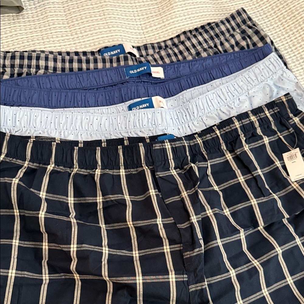 Old Navy Men's Boxer Shorts - Blue and Black Plaid